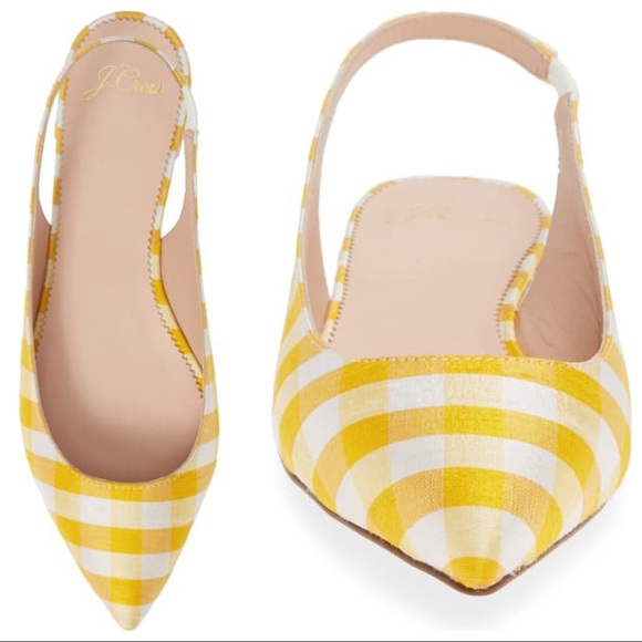yellow gingham shoes